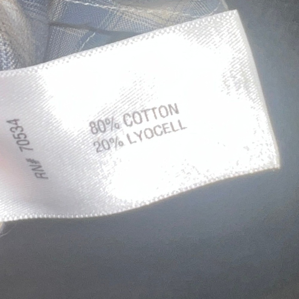Orvis Classic Fit Men's Blue Cream Plaid Cotton Lyocell Button Down Shirt Size M - Picture 4 of 9